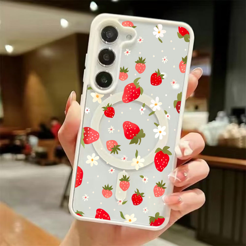 Strawberry Huller - Casing Ponsel Pengisian Daya Nirkabel Magnetik