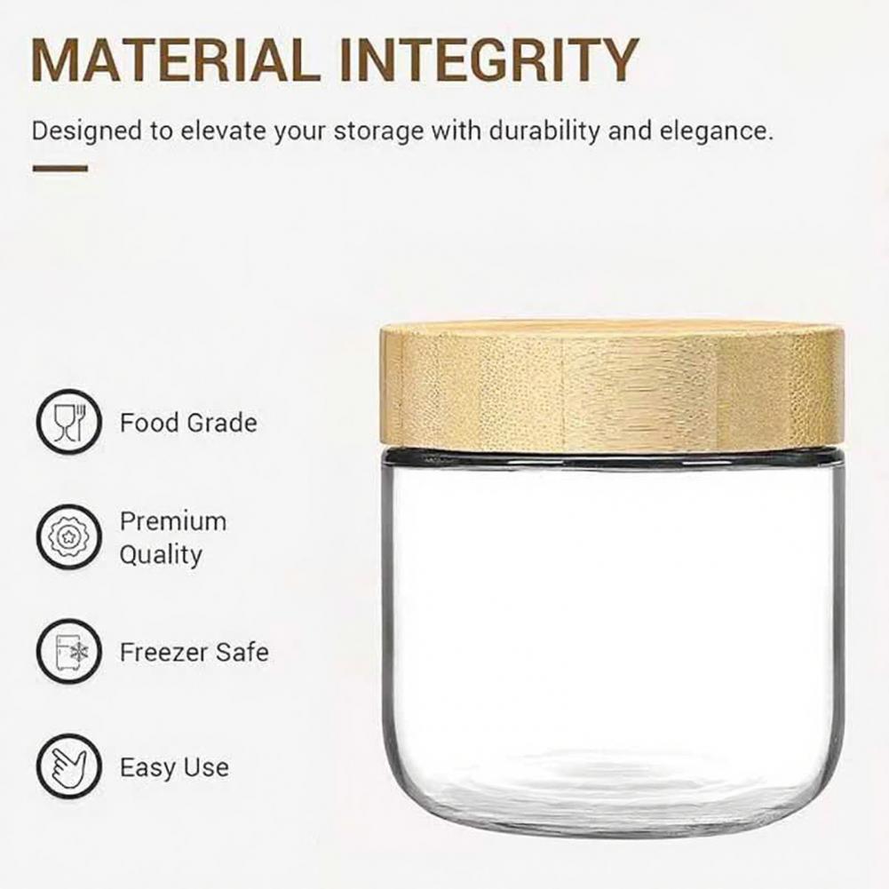 Meal Prep Jars With Lids - Stoples Penyimpanan Dapur Kedap Udara 4pcs