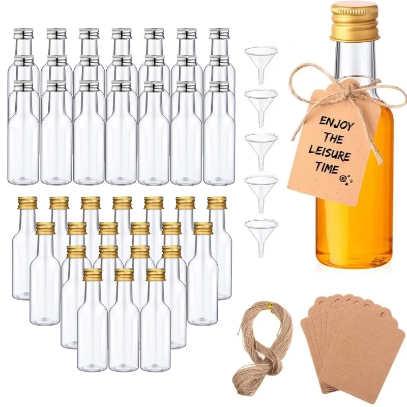 Meal Prep Juice Bottles - Setelan Botol Anggur Plastik Mini 10/30/50/100