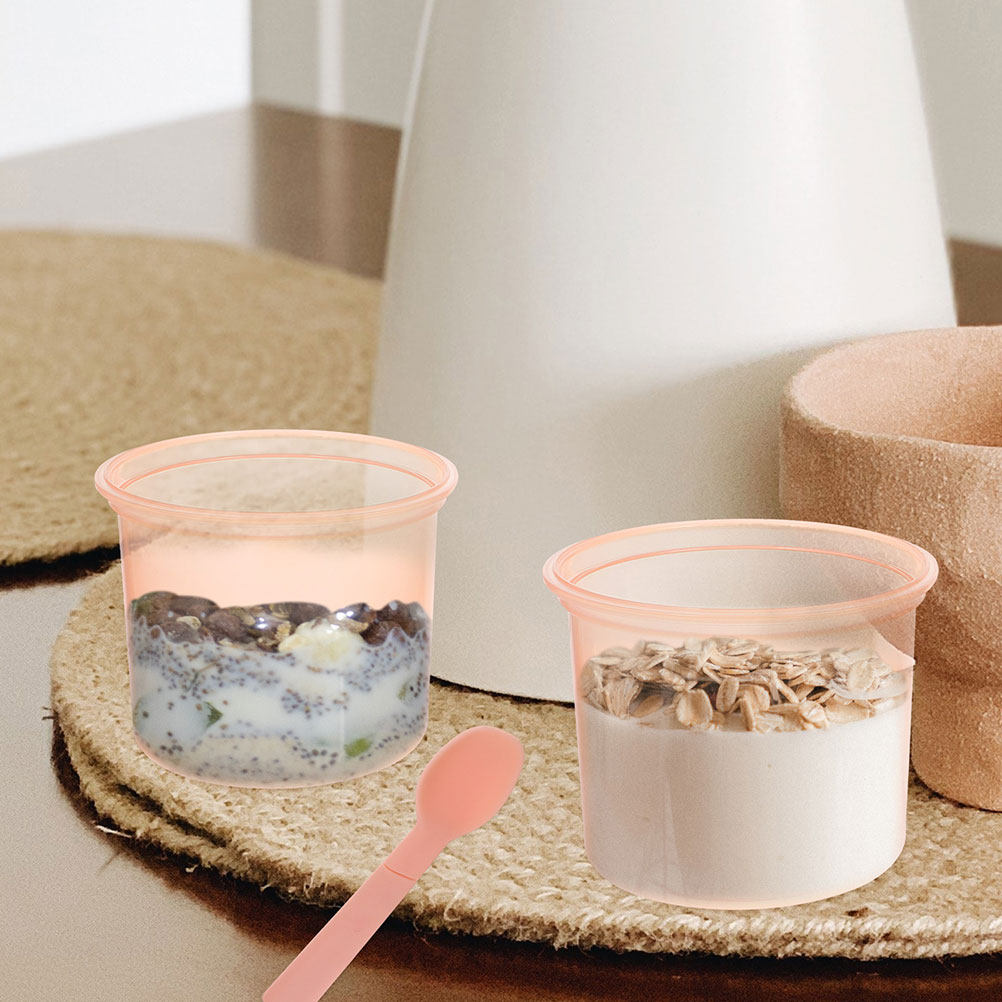 Meal Prep Jars With Lids - 2 Buah Set Stoples Overnight Oats