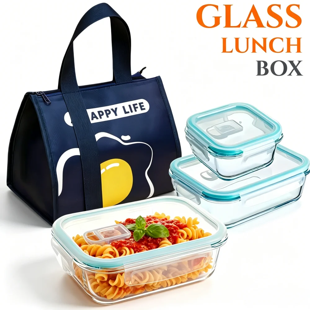 Meal Prep Rezepte - Kotak Makan Siang Kaca Bebas BPA,