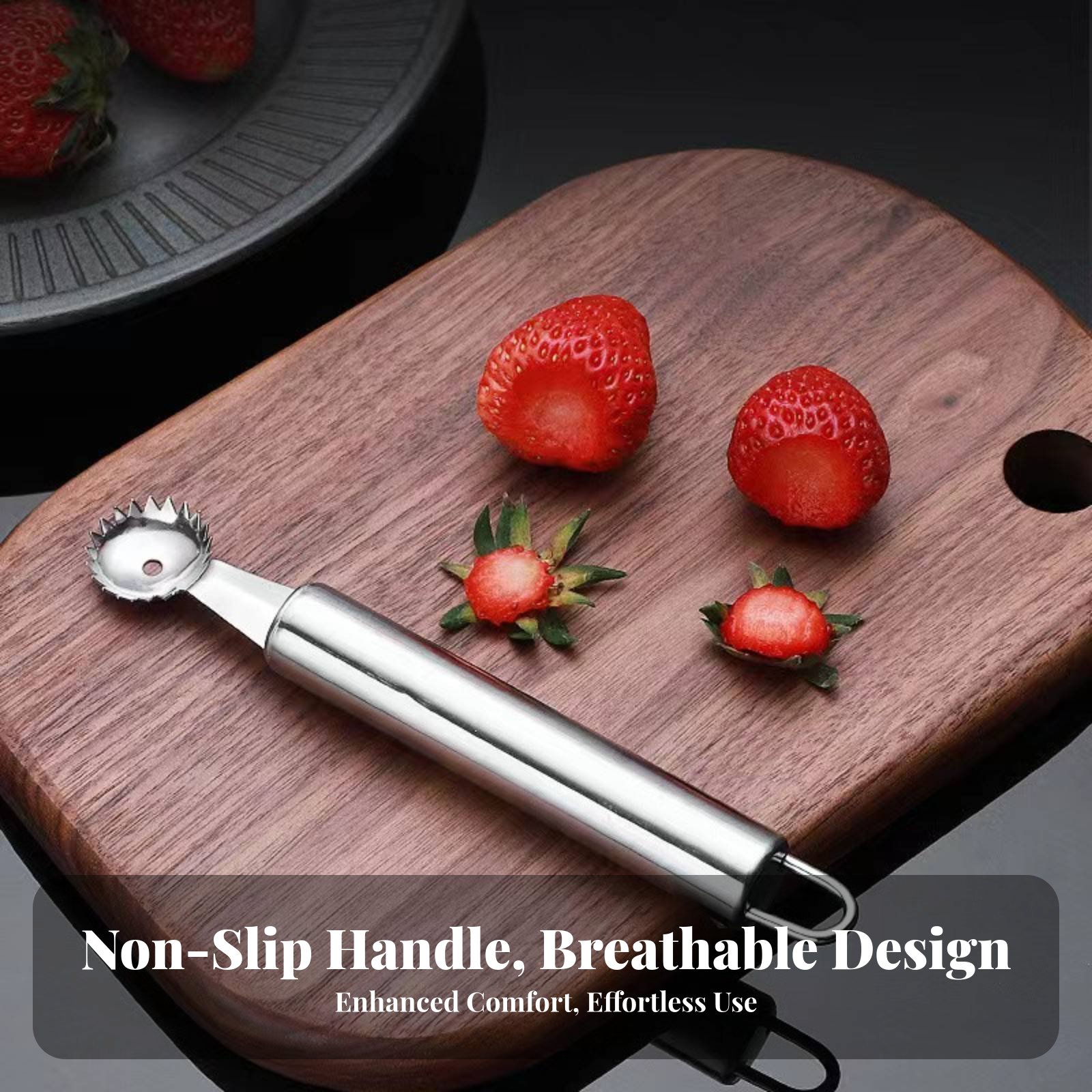Strawberry Huller - Alat Pengupas Stroberi Multifungsi, Pencungkil Inti