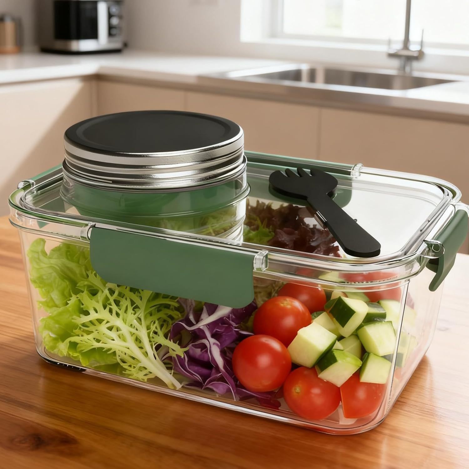 Meal Prep Jars With Lids - Wadah Penyimpanan Makanan Solar Pod Jar,