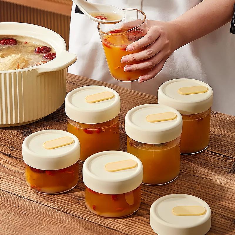 Meal Prep Juice Bottles - 1 Buah Stoples Penyimpanan Makanan Kaca