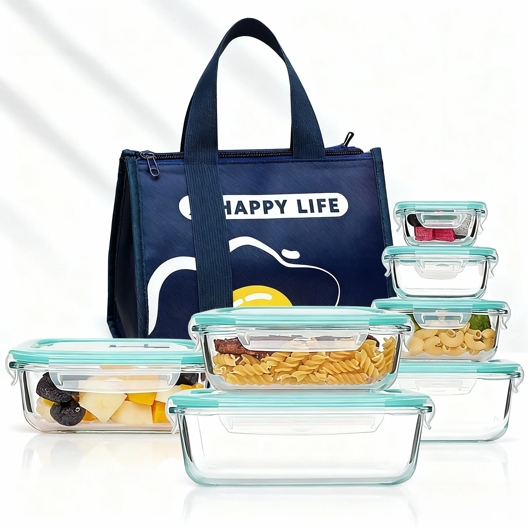 Meal Prep Rezepte - Kotak Makan Siang Kaca untuk Dewasa,