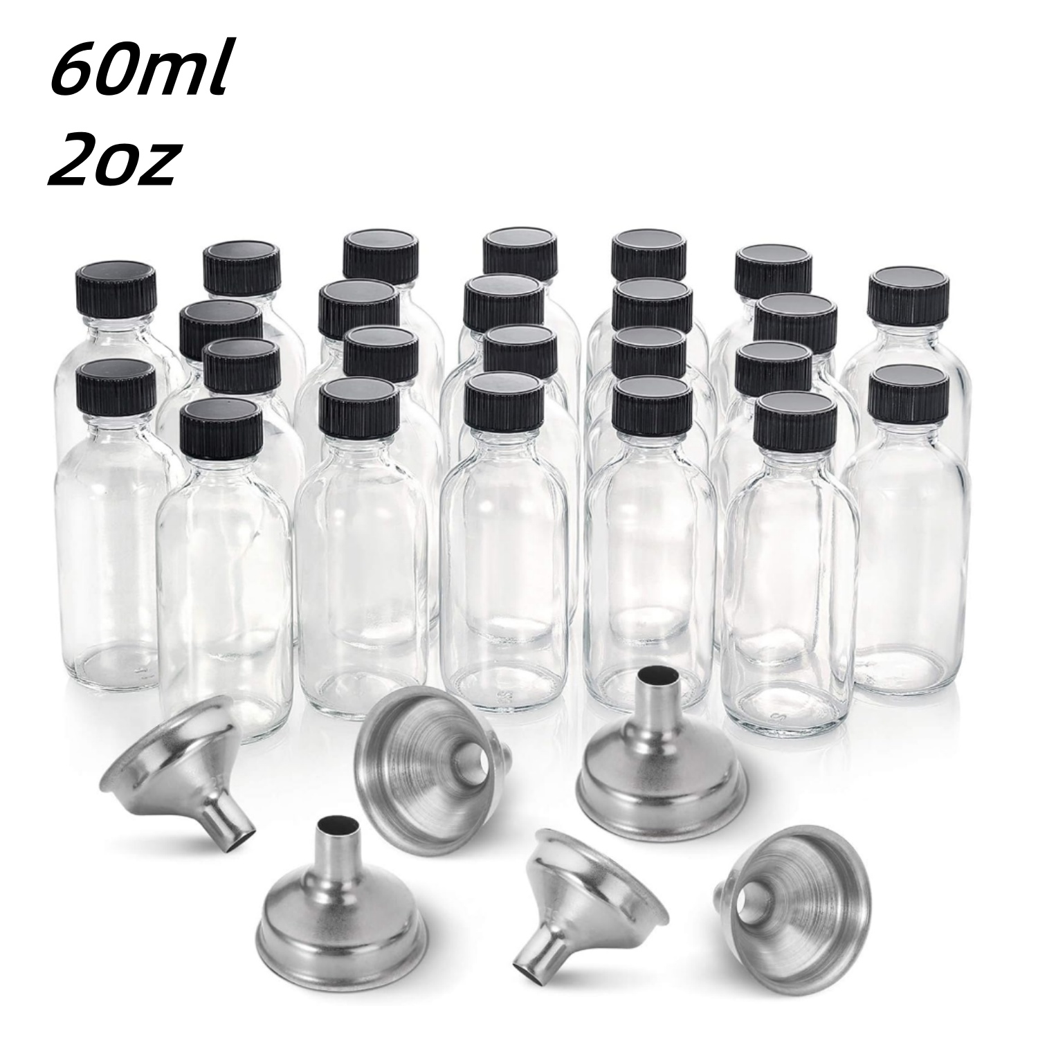 Meal Prep Juice Bottles - 10/20/30 Buah Botol Cairan Kaca Modern