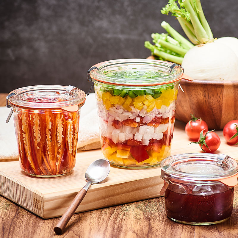 Meal Prep Juice Bottles - Stoples Penyimpanan Kaca untuk Mengawetkan Makanan