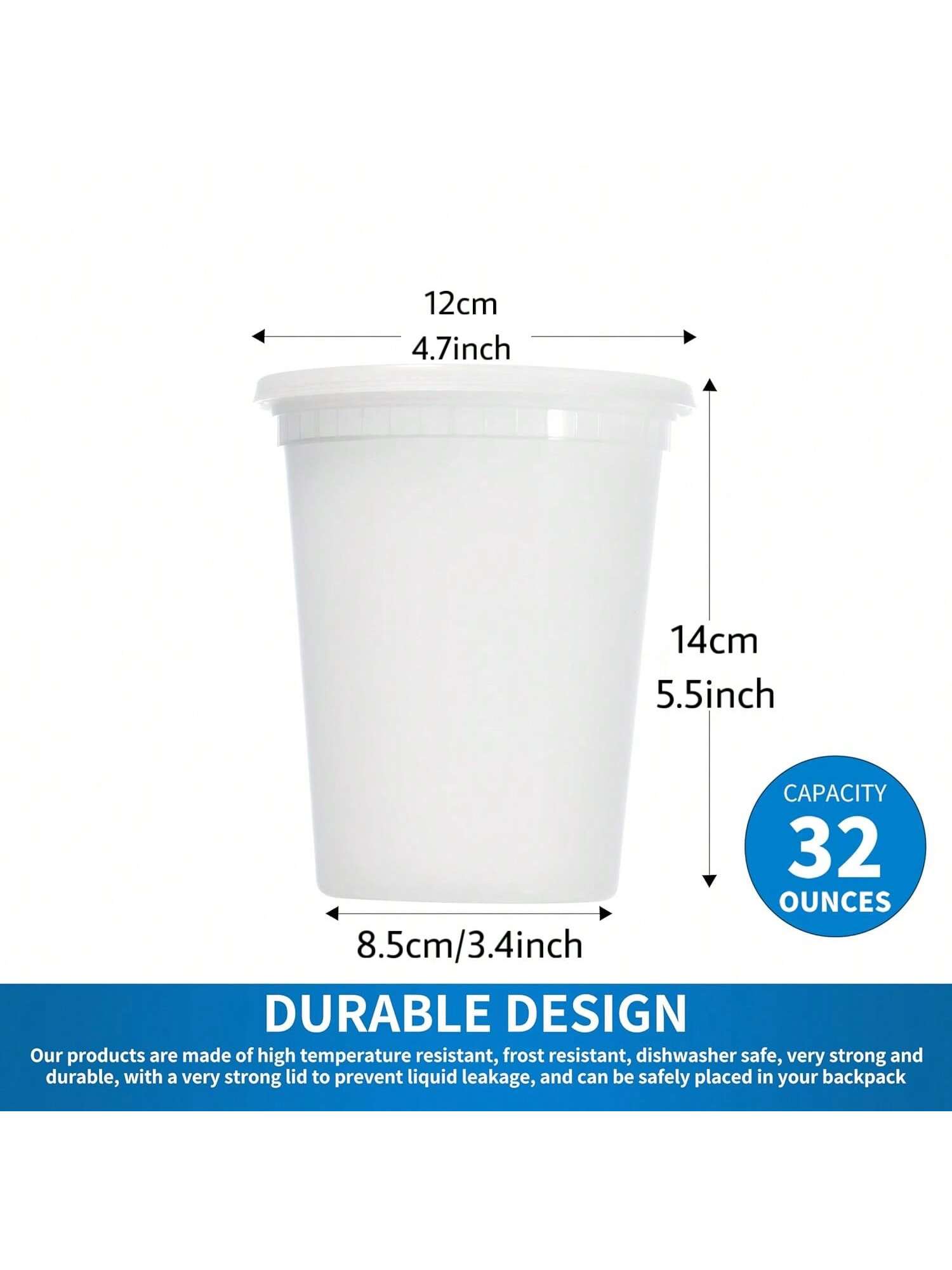 24 Pak 32oz wadah Deli dengan  - Meal Prep Jars With Lids ulasan dan harga