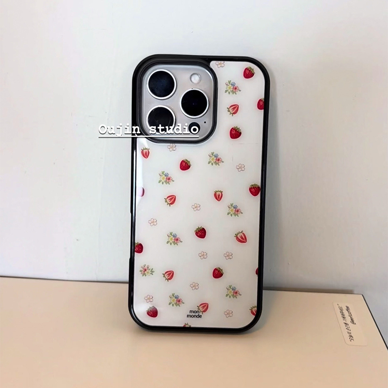 Casing HP Korea Motif Bunga St - Strawberry Huller ulasan dan harga