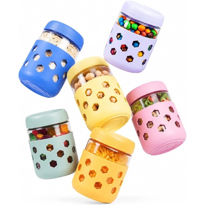 Stoples Kaca SOFT-Glass Dengan - Meal Prep Jars With Lids ulasan dan harga