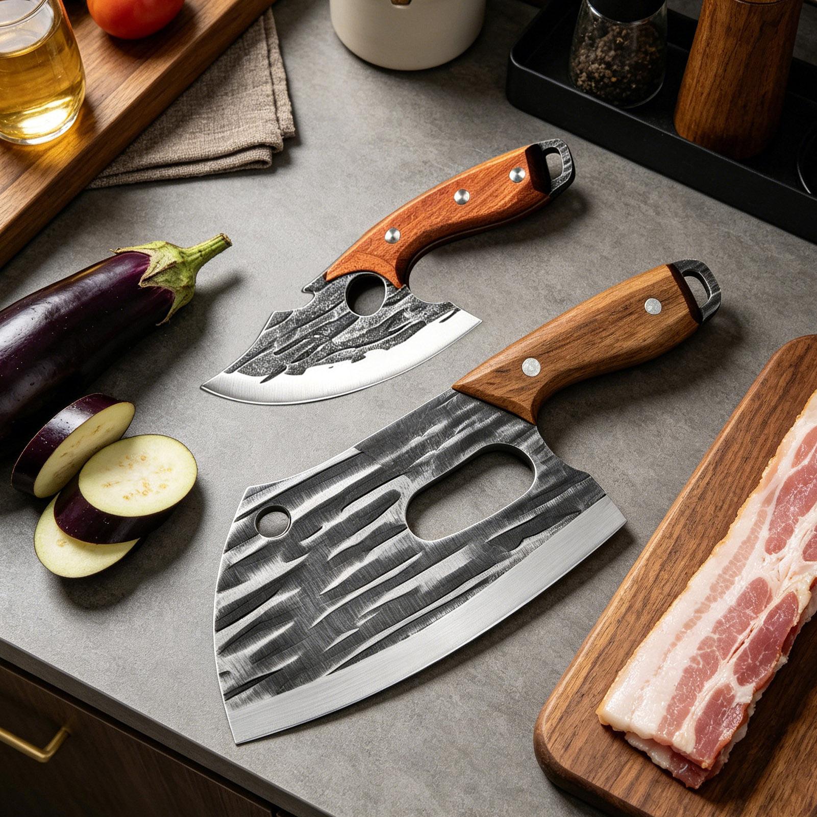 2 Buah Pisau Pemotong Daging T - Meal Prep Restaurant ulasan dan harga