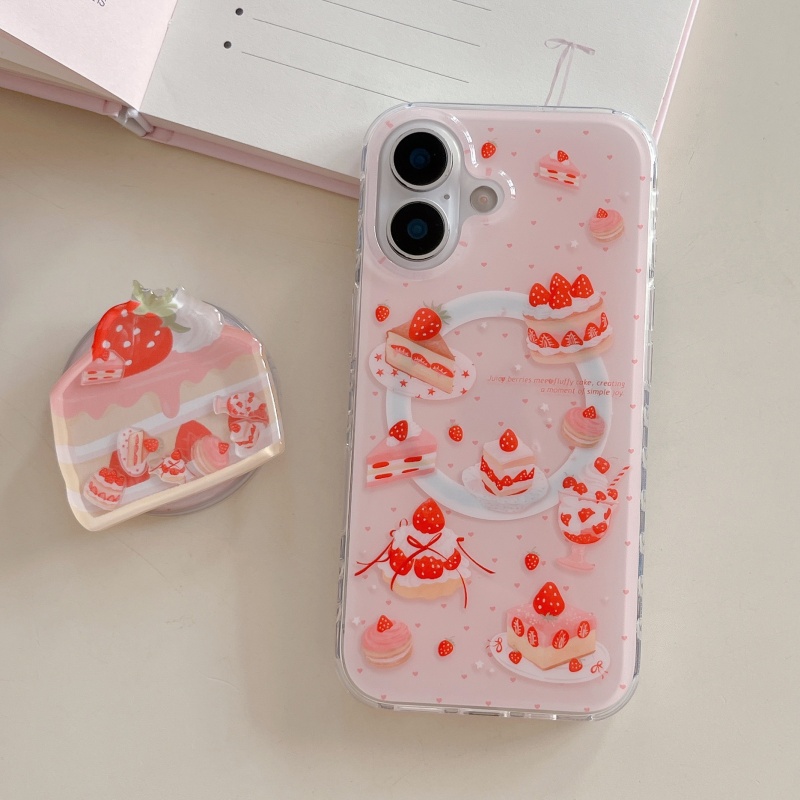 Casing Ponsel Magnetik Motif K - Strawberry Huller ulasan dan harga