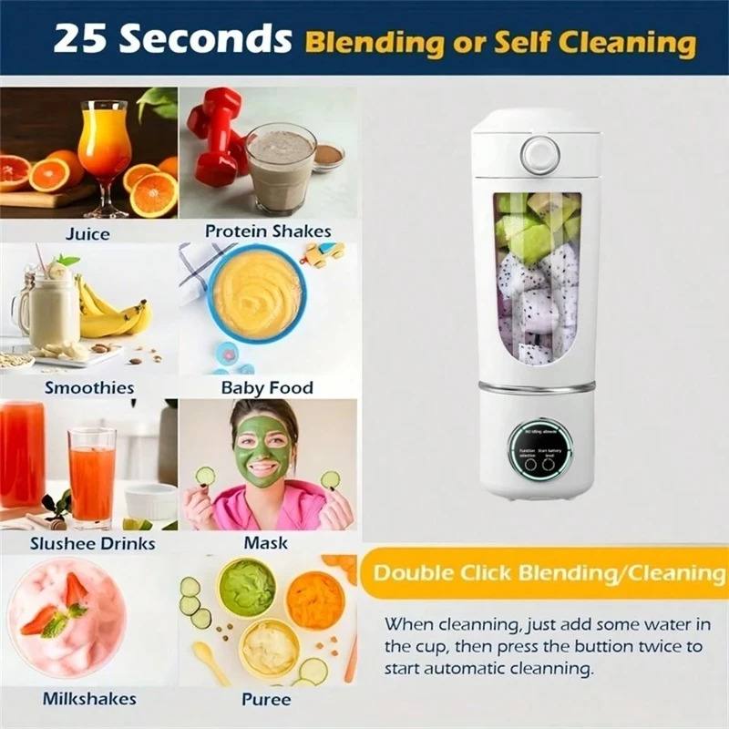 Blender Pembuat Jus Portabel B - Meal Prep Juice Bottles ulasan dan harga