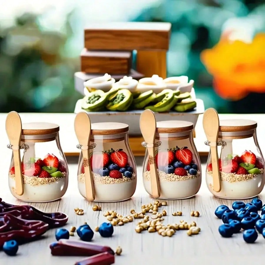 4 Wadah Oatmeal Overnight dari - Meal Prep Yogurt Parfait ulasan dan harga