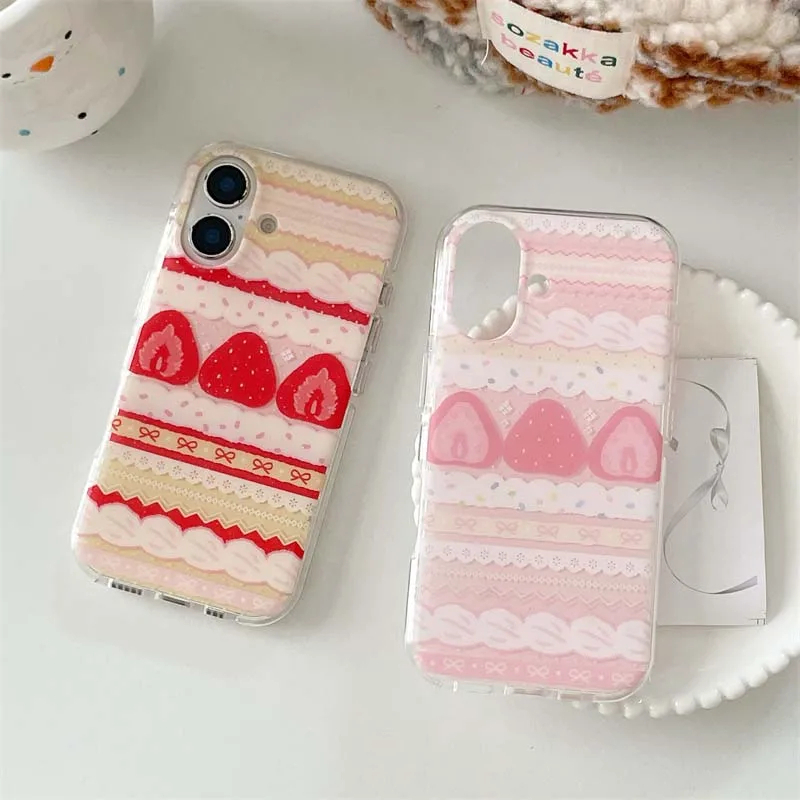 Casing Ponsel Motif Kue Strobe - Strawberry Huller ulasan dan harga