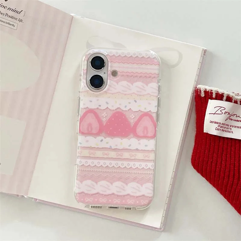 Casing Ponsel Motif Kue Strobe - Strawberry Huller ulasan dan harga
