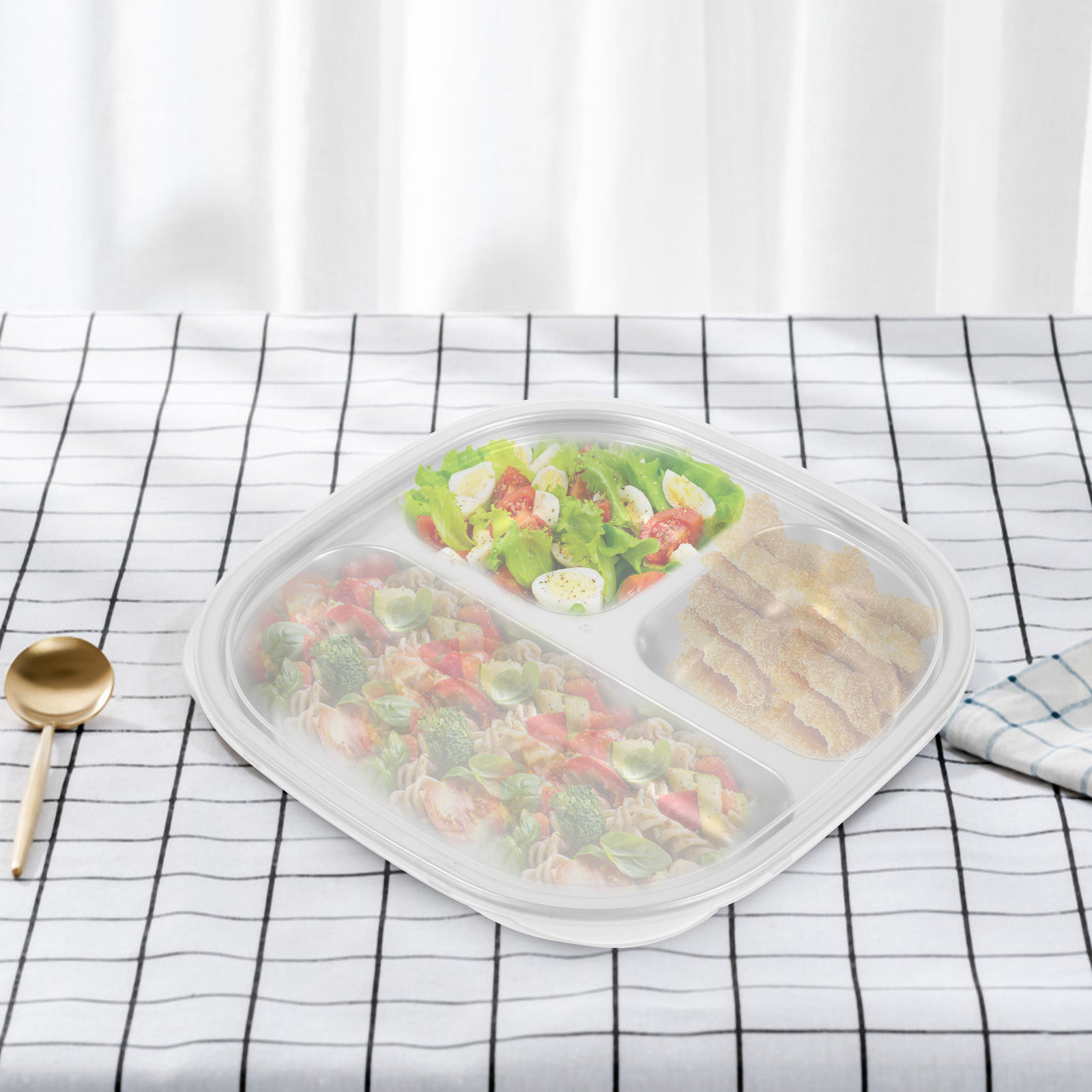 Piring Makan Stainless Steel 3 - Meal Prep Restaurant ulasan dan harga