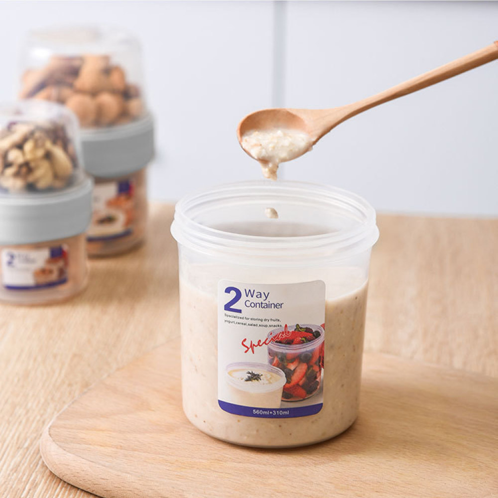 Wadah Makanan Anti Bocor Dua L - Meal Prep Jars With Lids ulasan dan harga