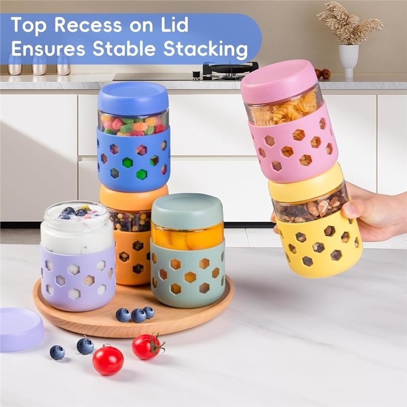 Stoples Kaca ABMH Dengan Tutup - Meal Prep Jars With Lids ulasan dan harga